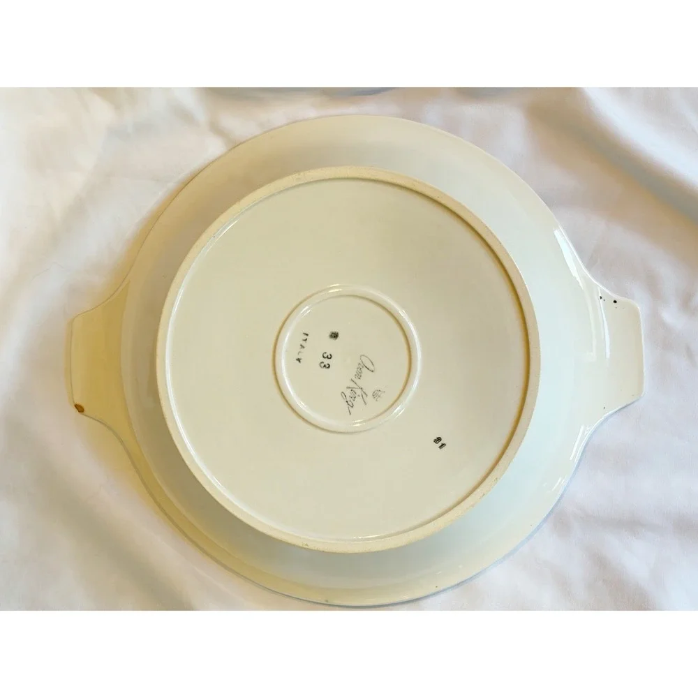 Vintage Oven King Pie Pan Italy Number 33 Vegetables 10